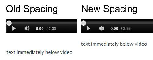 Comparison of Kaltura video before and after removing extra white space.